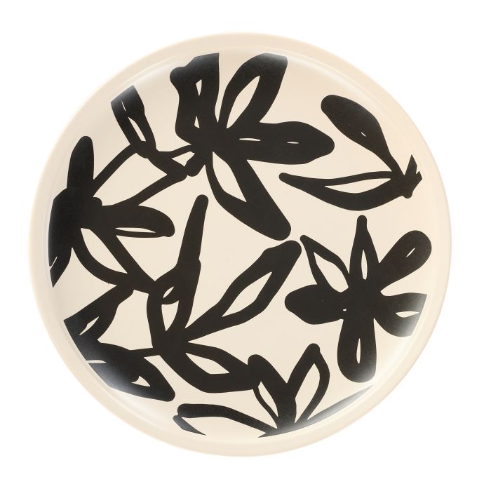 Freya Mug & Side Plate Set 12x9x10cm Oat & Black-Dining & Entertaining-Leaf & Bean-The Bay Room
