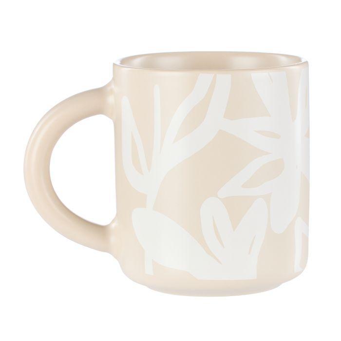 Freya Mug & Side Plate Set 12x9x10cm Oat & White-Dining & Entertaining-Leaf & Bean-The Bay Room