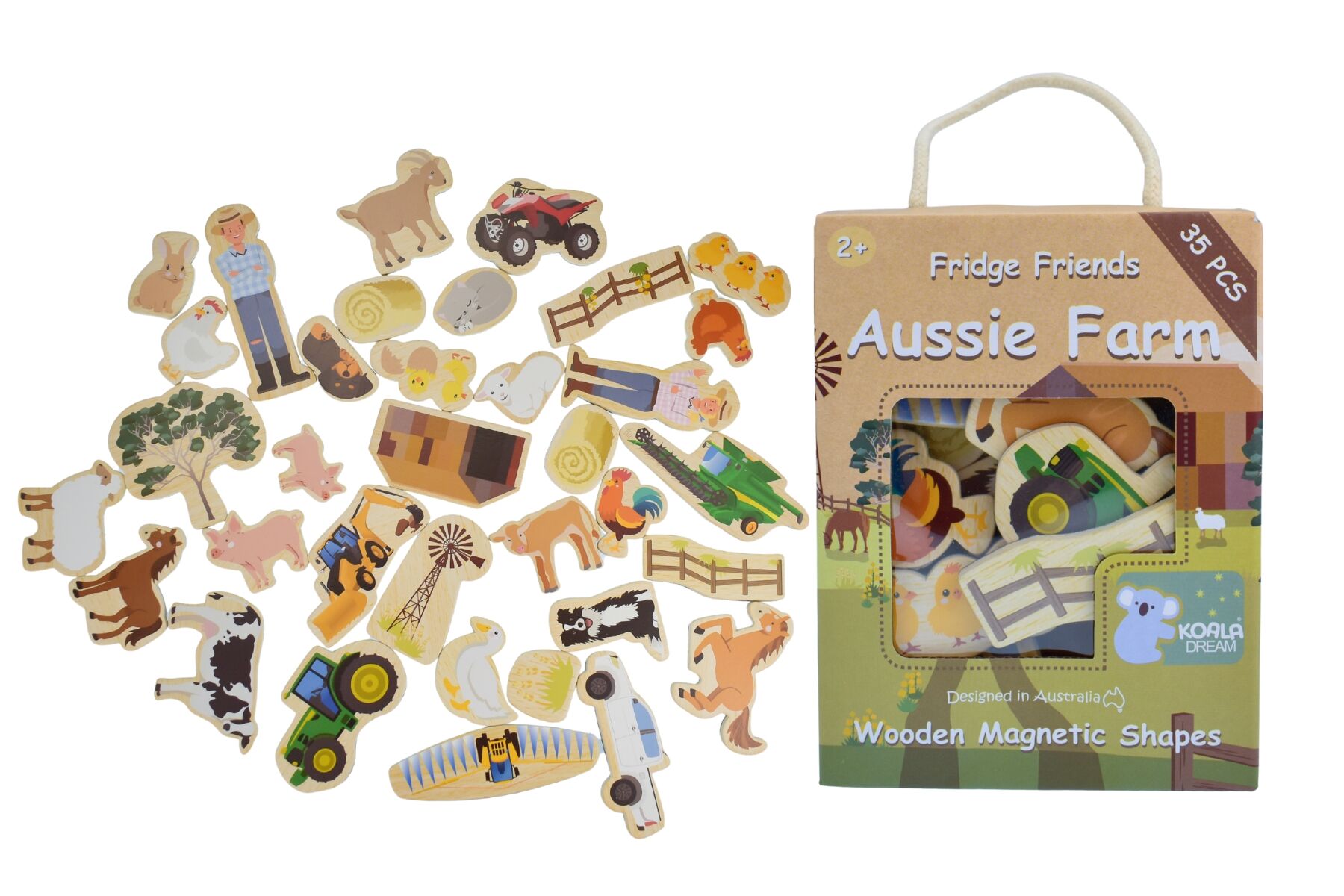Fridge Friends Magnetic Aussie Farm 35pcs-Toys-Eleganter-The Bay Room