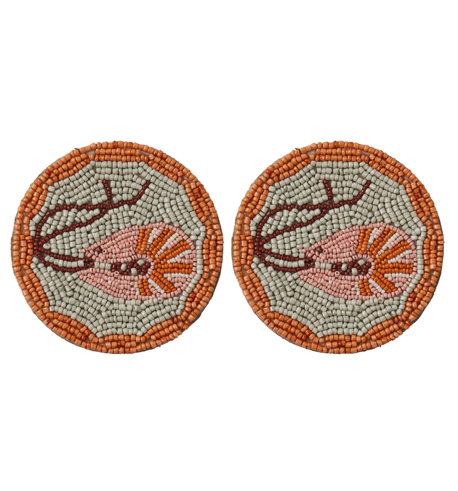 G'Day Set/2 Beaded Coasters 10cm Multi-Decor Items-Coast To Coast Home-The Bay Room
