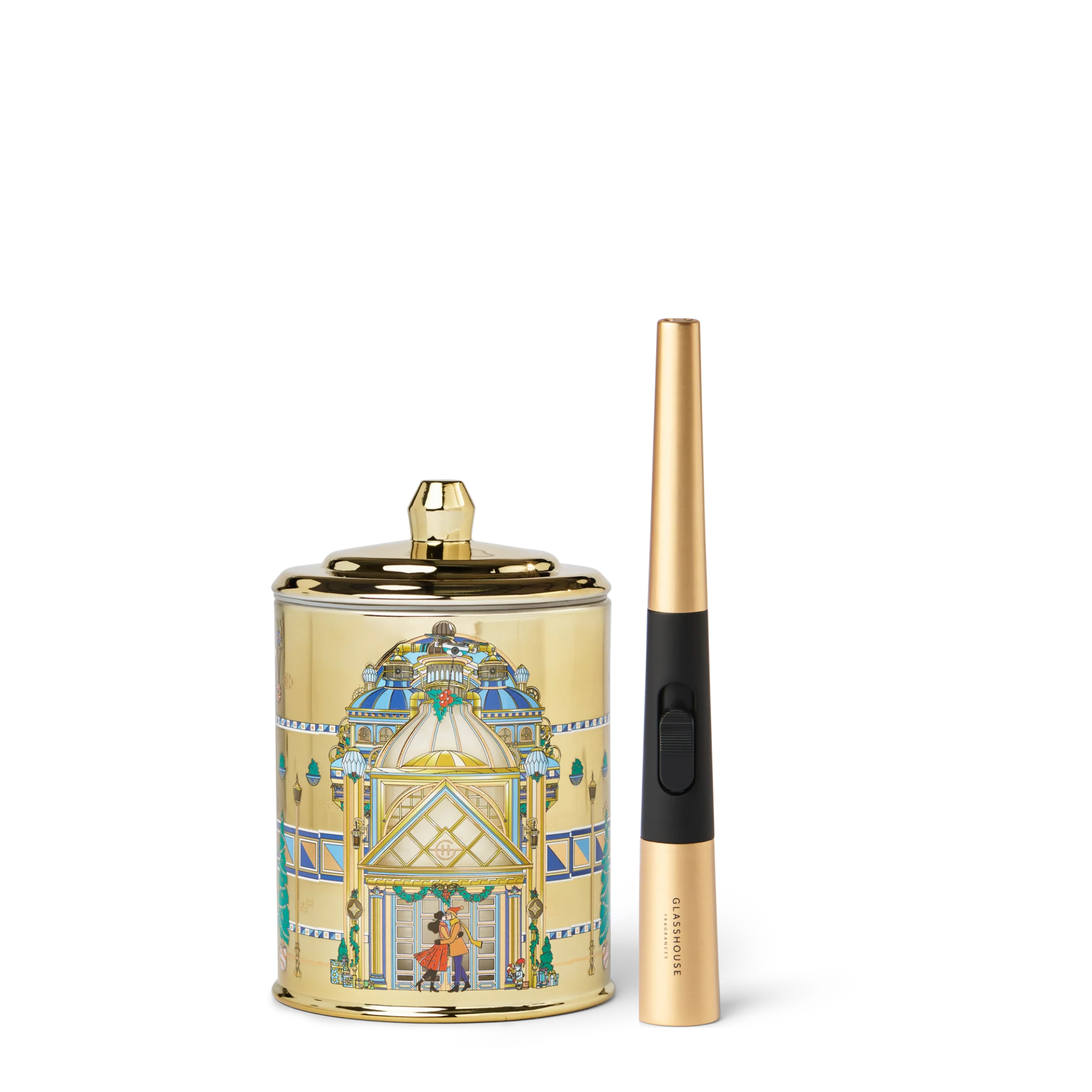 380g Candle & USB Lighter - Candle & Care Gift Set -  Midnight In Milan