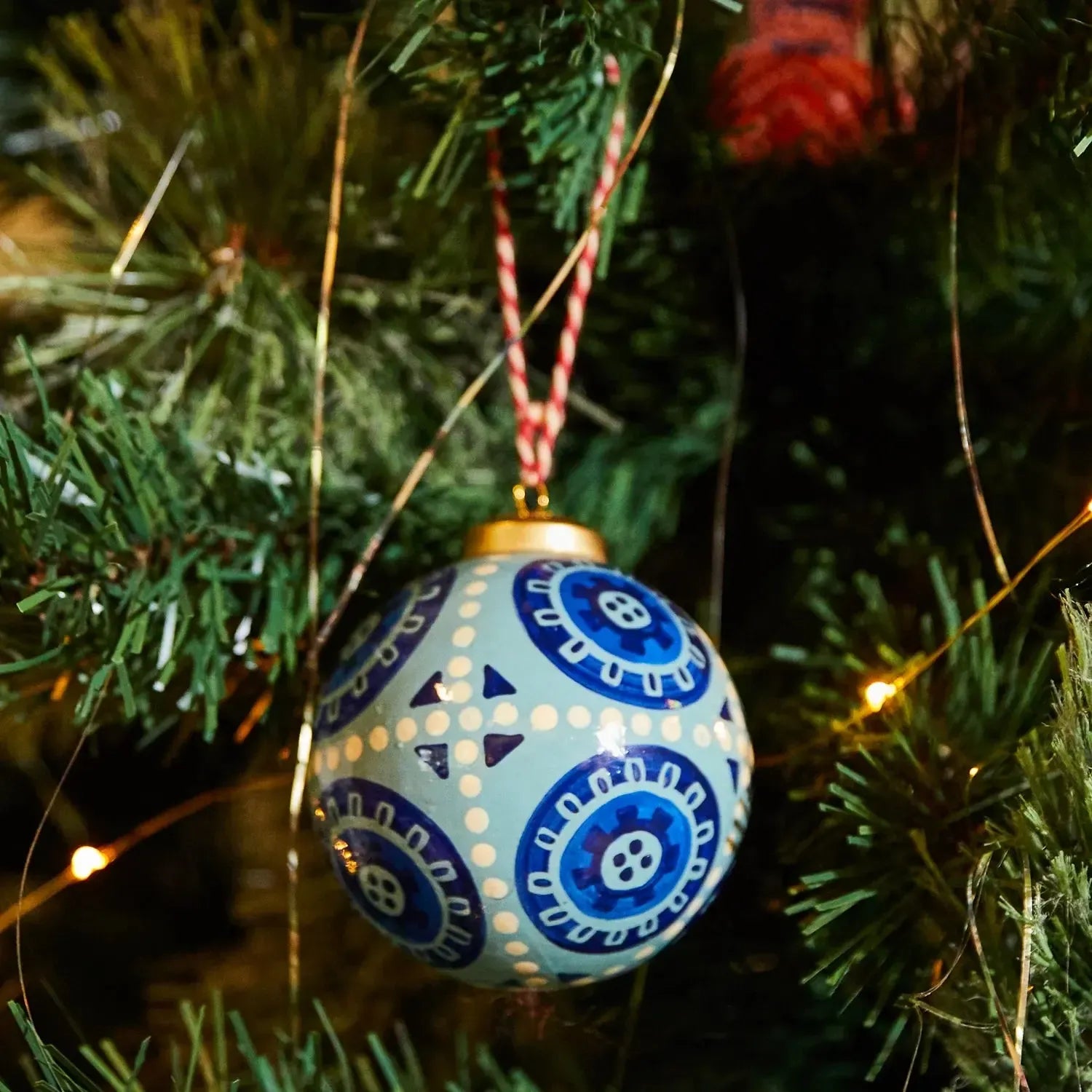 Gabriella Bauble - Azure-Christmas-Sage & Clare-The Bay Room