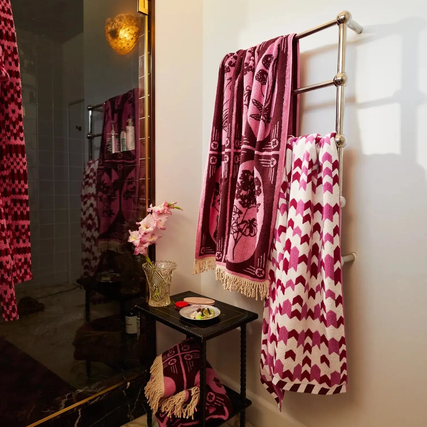 Gigi Bath Sheet - Cosmo Pink-Soft Furnishings-Sage & Clare-The Bay Room