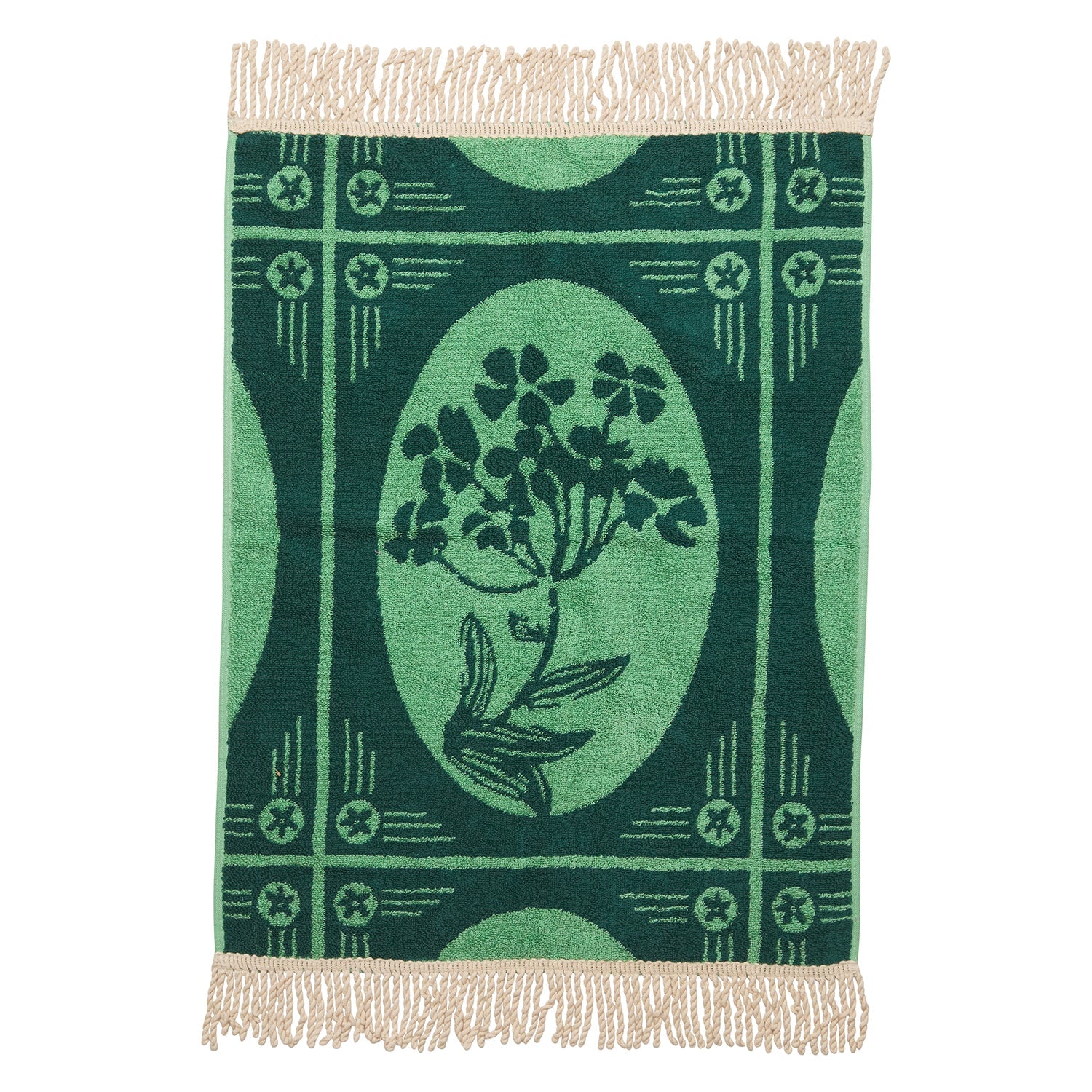Gigi Hand Towel - Emerald-Soft Furnishings-Sage & Clare-The Bay Room