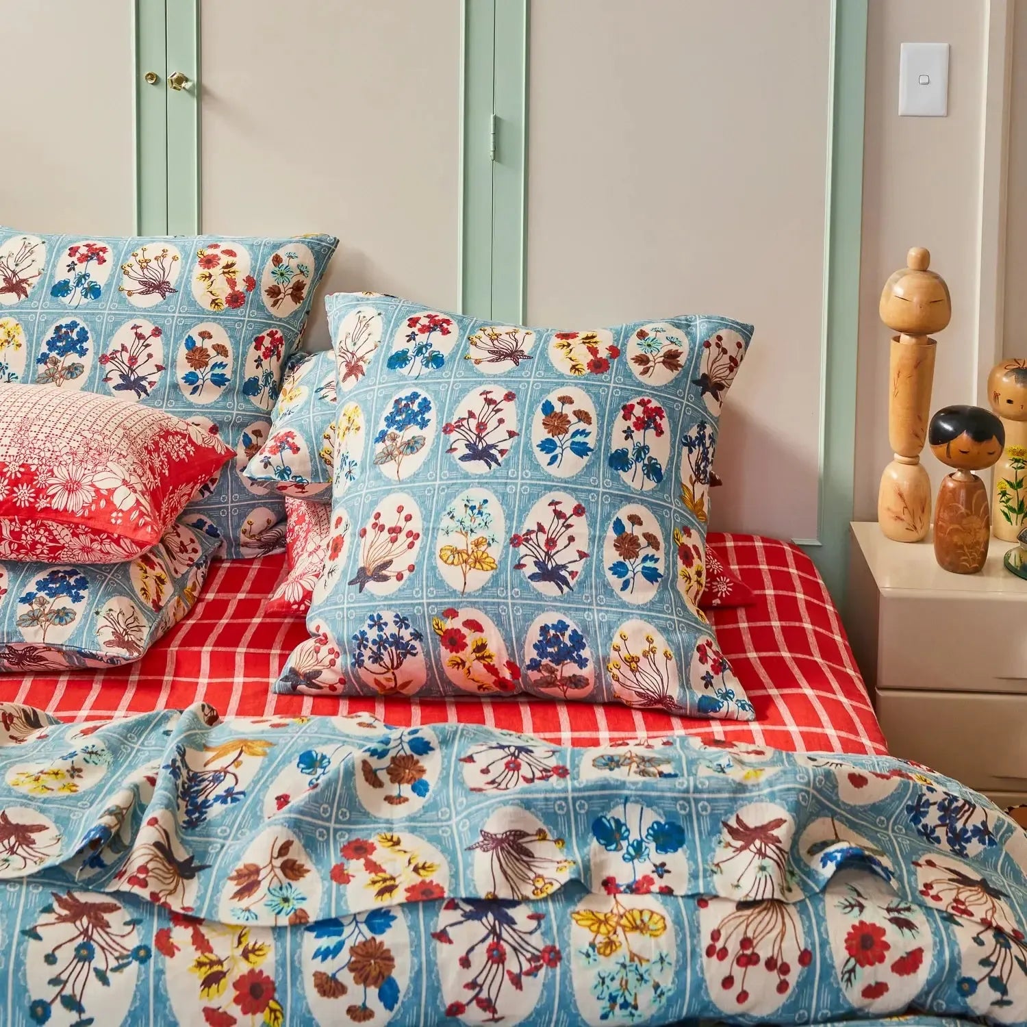 Gigi Linen Euro Pilowcase Set-Soft Furnishings-Sage & Clare-The Bay Room