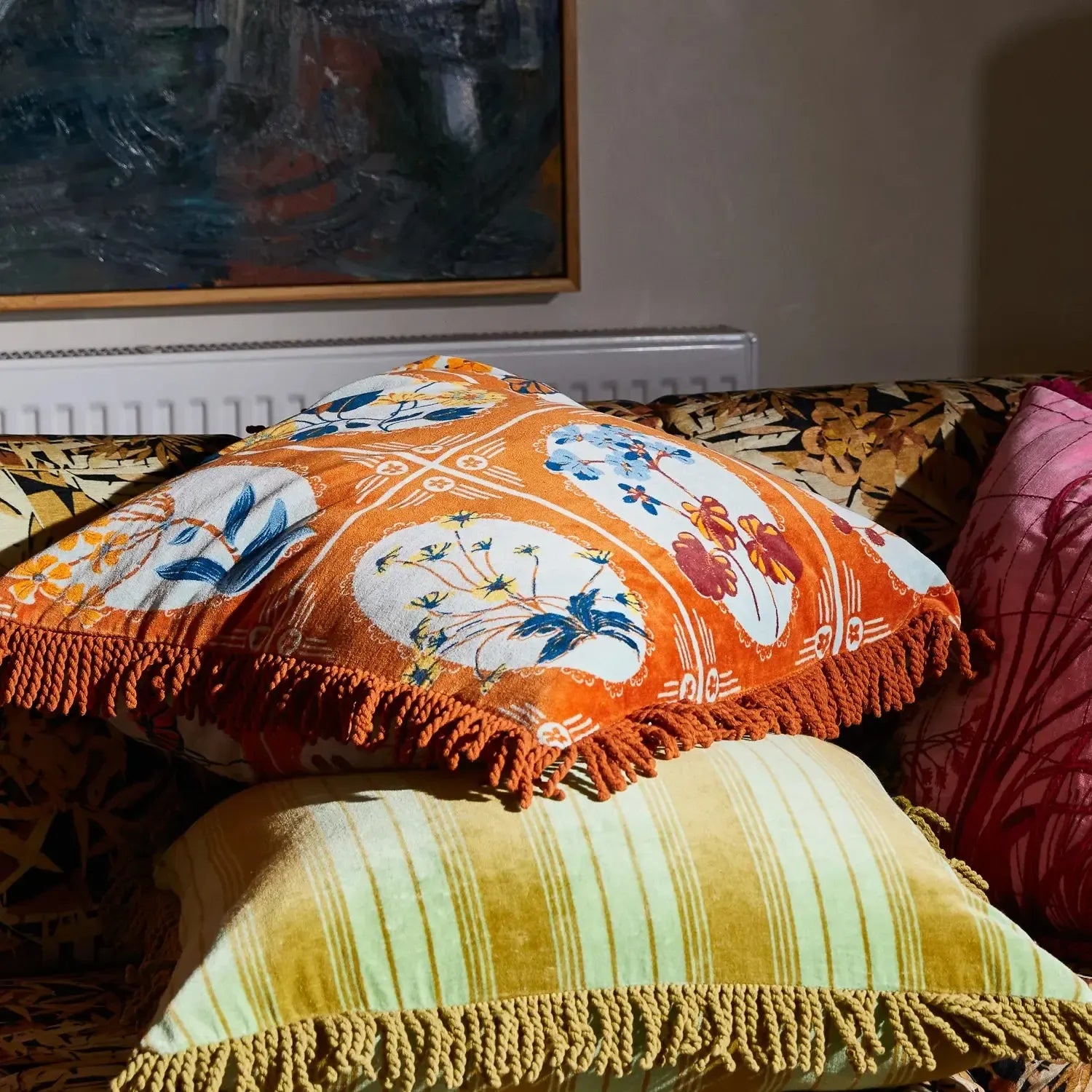 Gigi Velvet Cushion - Copper-Soft Furnishings-Sage & Clare-The Bay Room