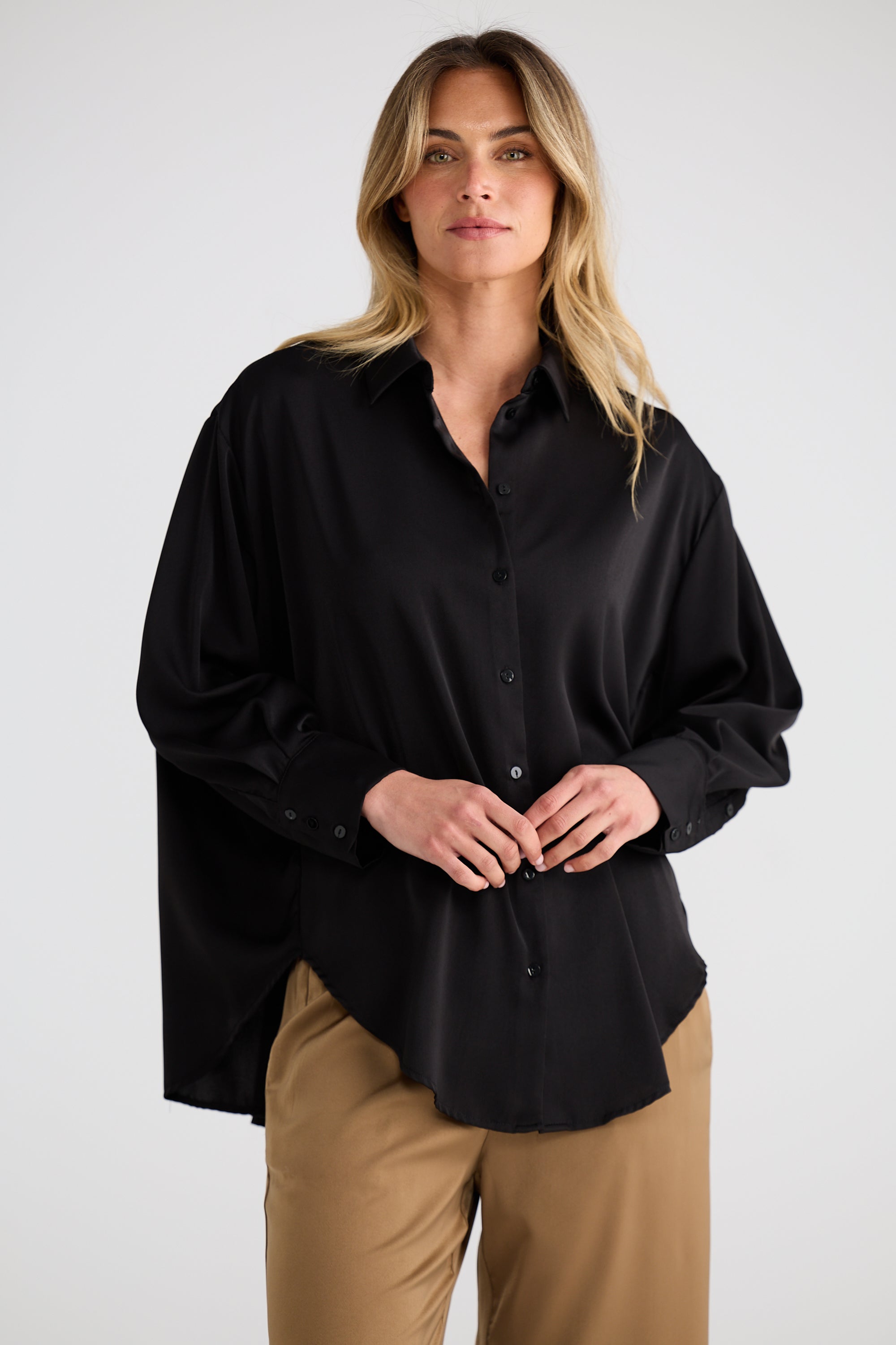 Glenda Shirt - Black-Tops-Brave & True-The Bay Room