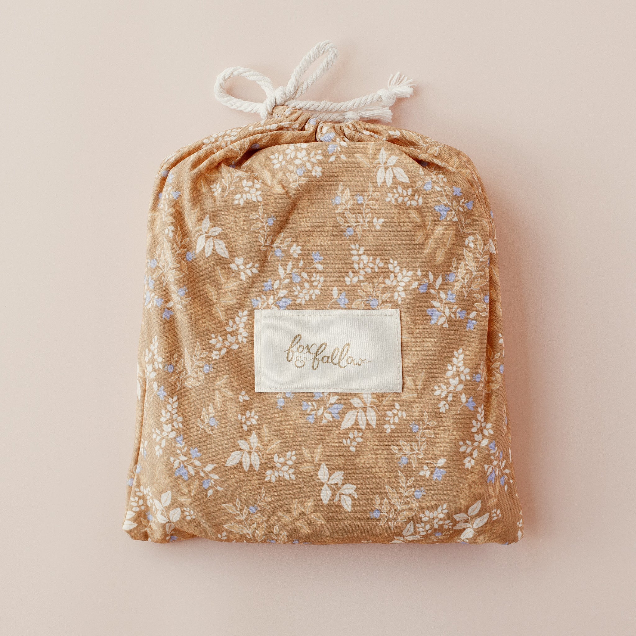 Gold Holly Organic Fitted Cot Sheet-Nursery & Nurture-Fox & Fallow-The Bay Room