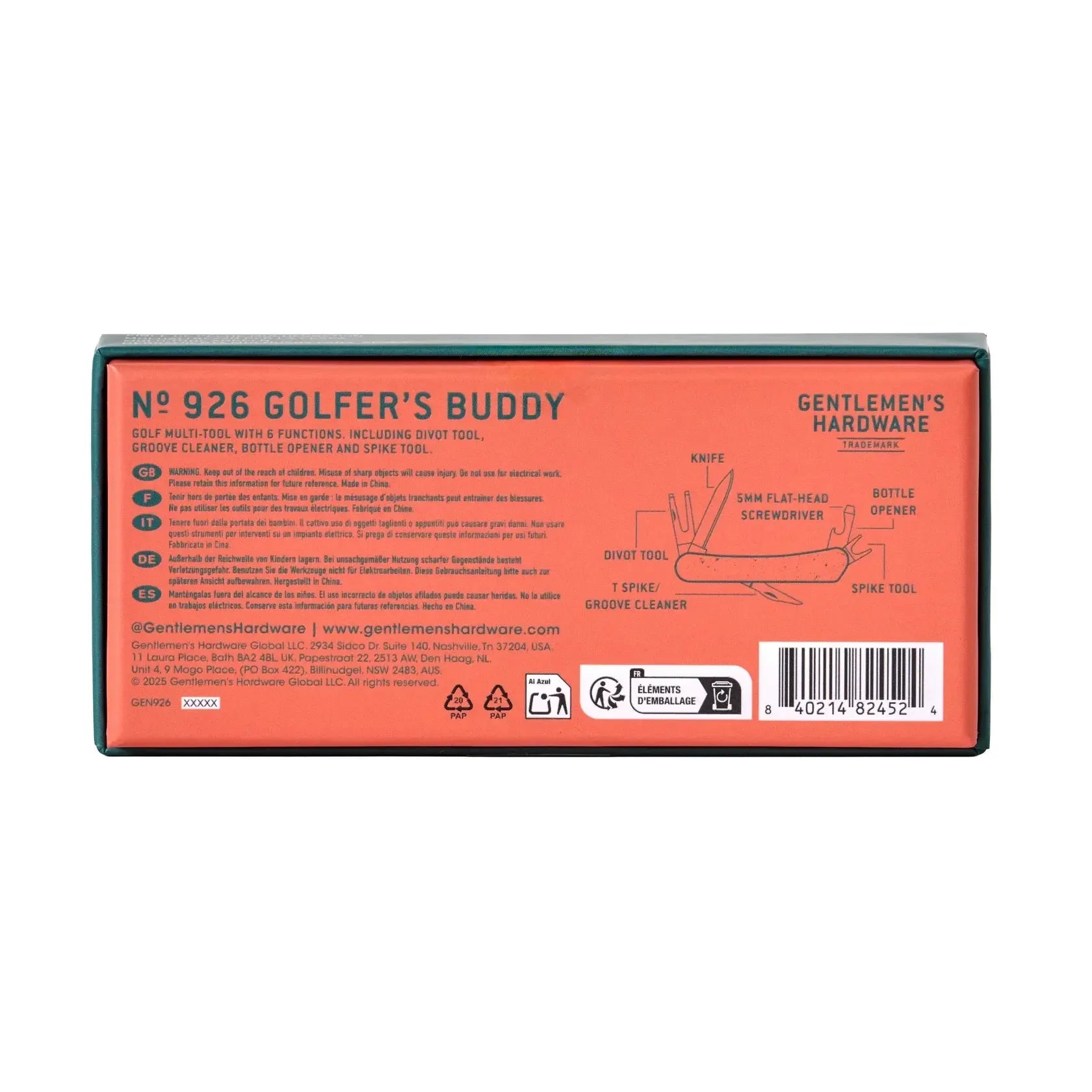 Golf Multitool-Fun & Games-Designworks Collective-The Bay Room
