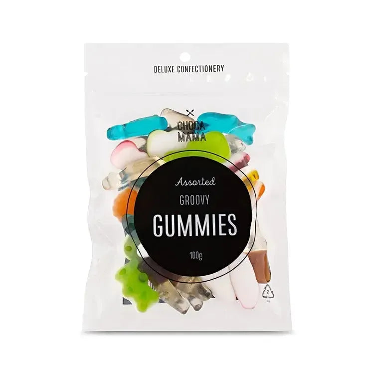 Groovy Gummies Mini Bag 100g-Gourmet Food & Drink-Chocamama-The Bay Room