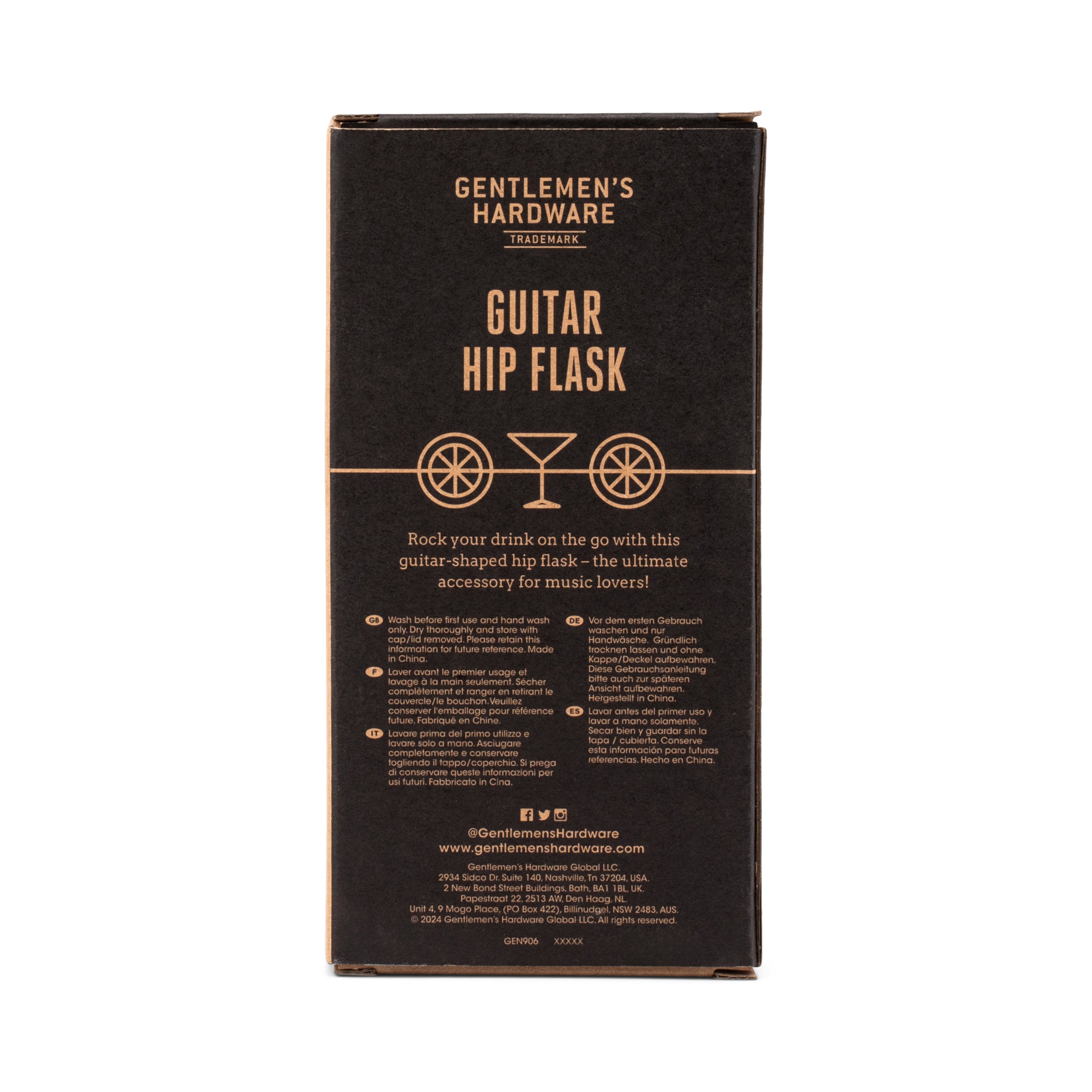 Guitar Hip Flask-Fun & Games-Gentlemen's Hardware-The Bay Room