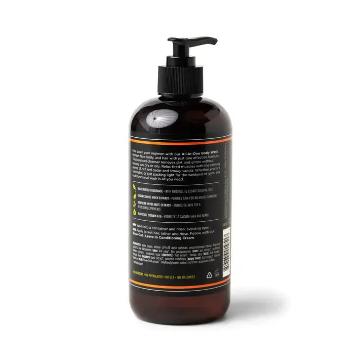 Hair Face and Body All-In-One Wash 473ml - Bourbon Cedar-Beauty & Well-Being-Barrel & Oak-The Bay Room