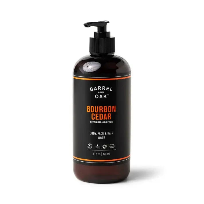 Hair Face and Body All-In-One Wash 473ml - Bourbon Cedar-Beauty & Well-Being-Barrel & Oak-The Bay Room