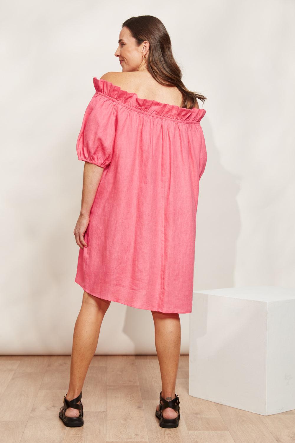 Halcyon Ruched Dress - Musk-Dresses-Eb & Ive-The Bay Room