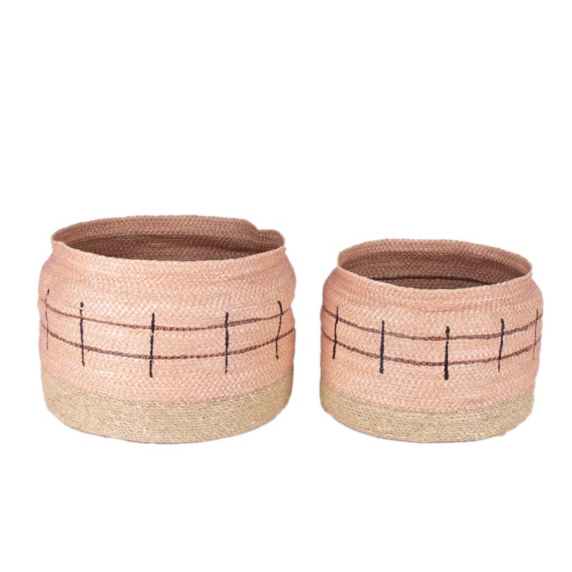 Hand Woven Decor Basket - Blush-Pots, Planters & Vases-DWBH-The Bay Room