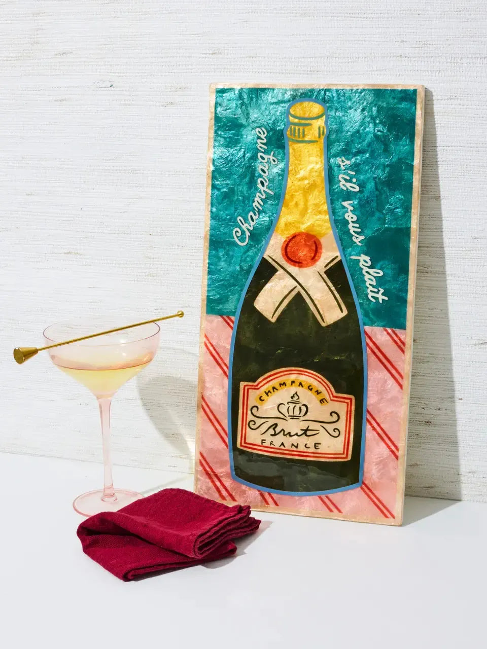 Happy Hour Champers Tile-Wall Decor-Jones & Co-The Bay Room