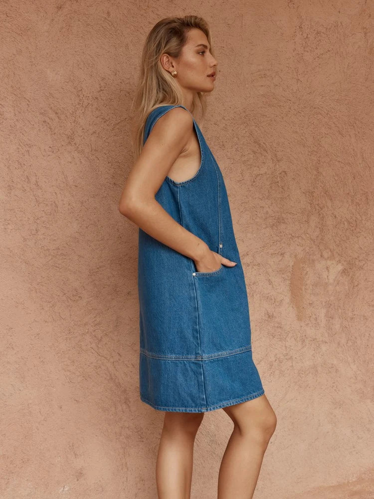 Hart Denim Shift Dress - Classic Blue