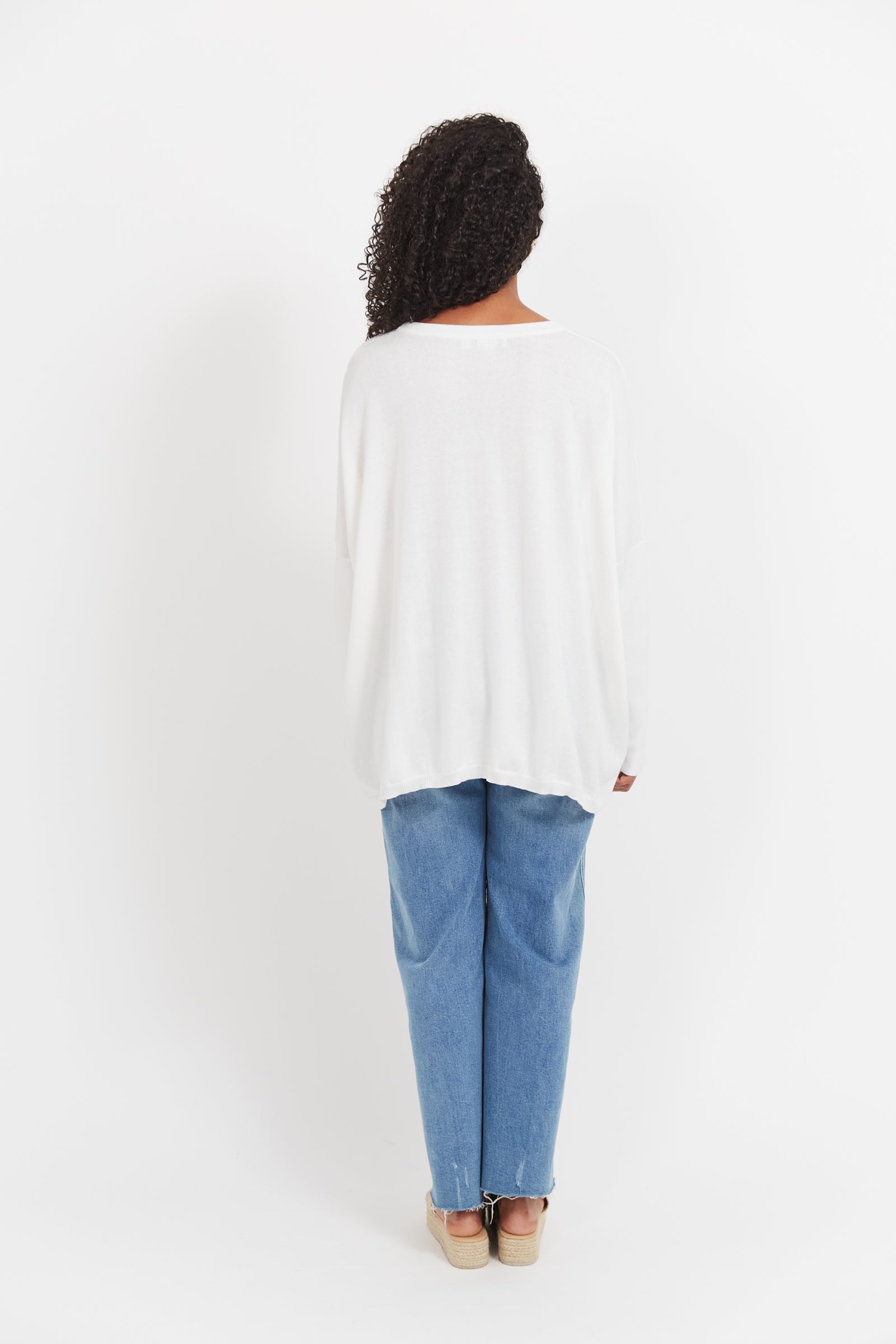 Haven Jumper - White-Knitwear & Jumpers-Haven-The Bay Room