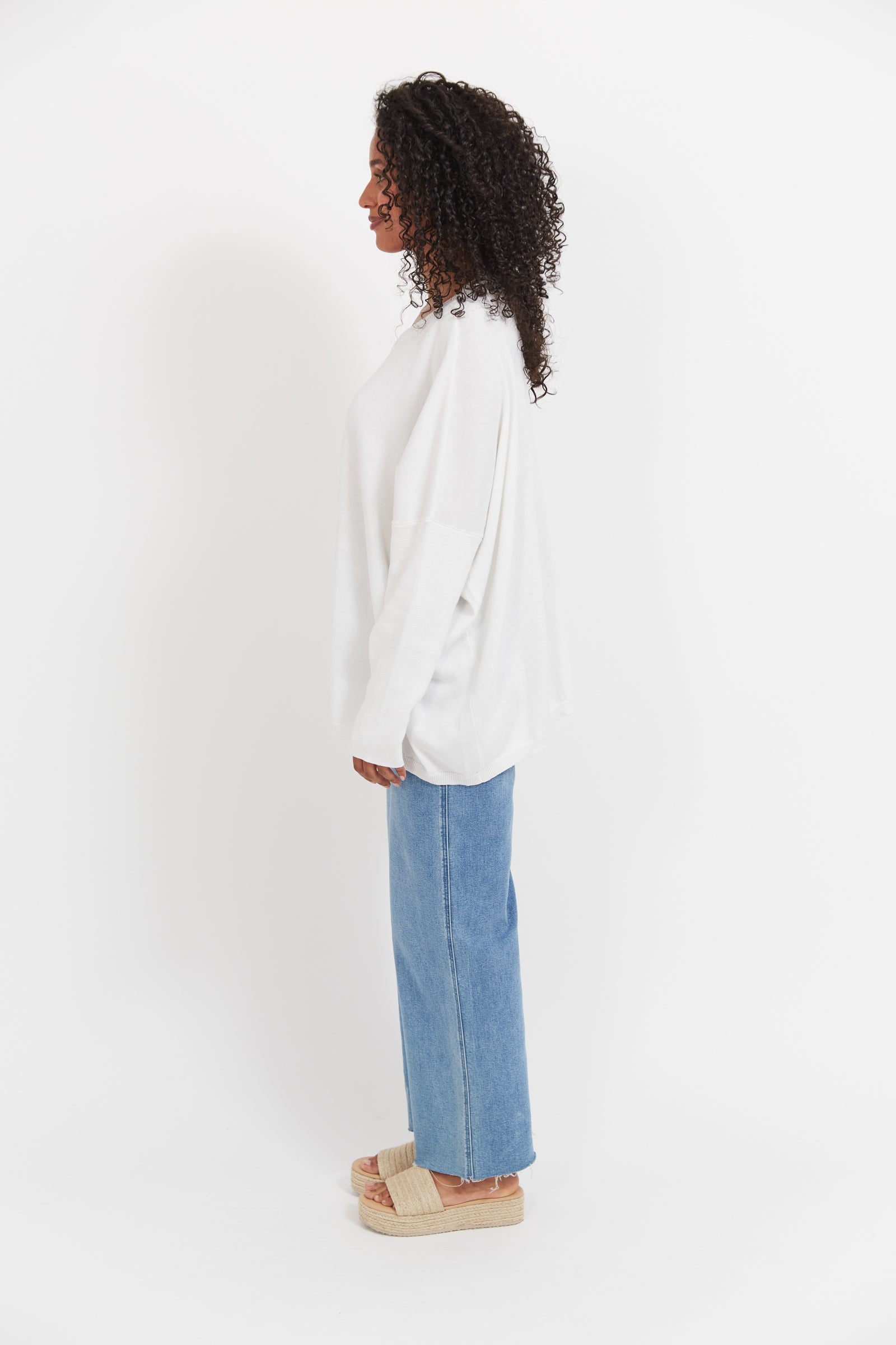 Haven Jumper - White-Knitwear & Jumpers-Haven-The Bay Room