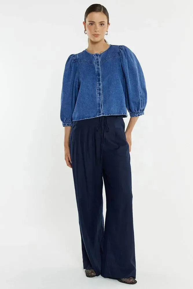 Hayes Denim Shirt - Classic Blue-SASS-The Bay Room