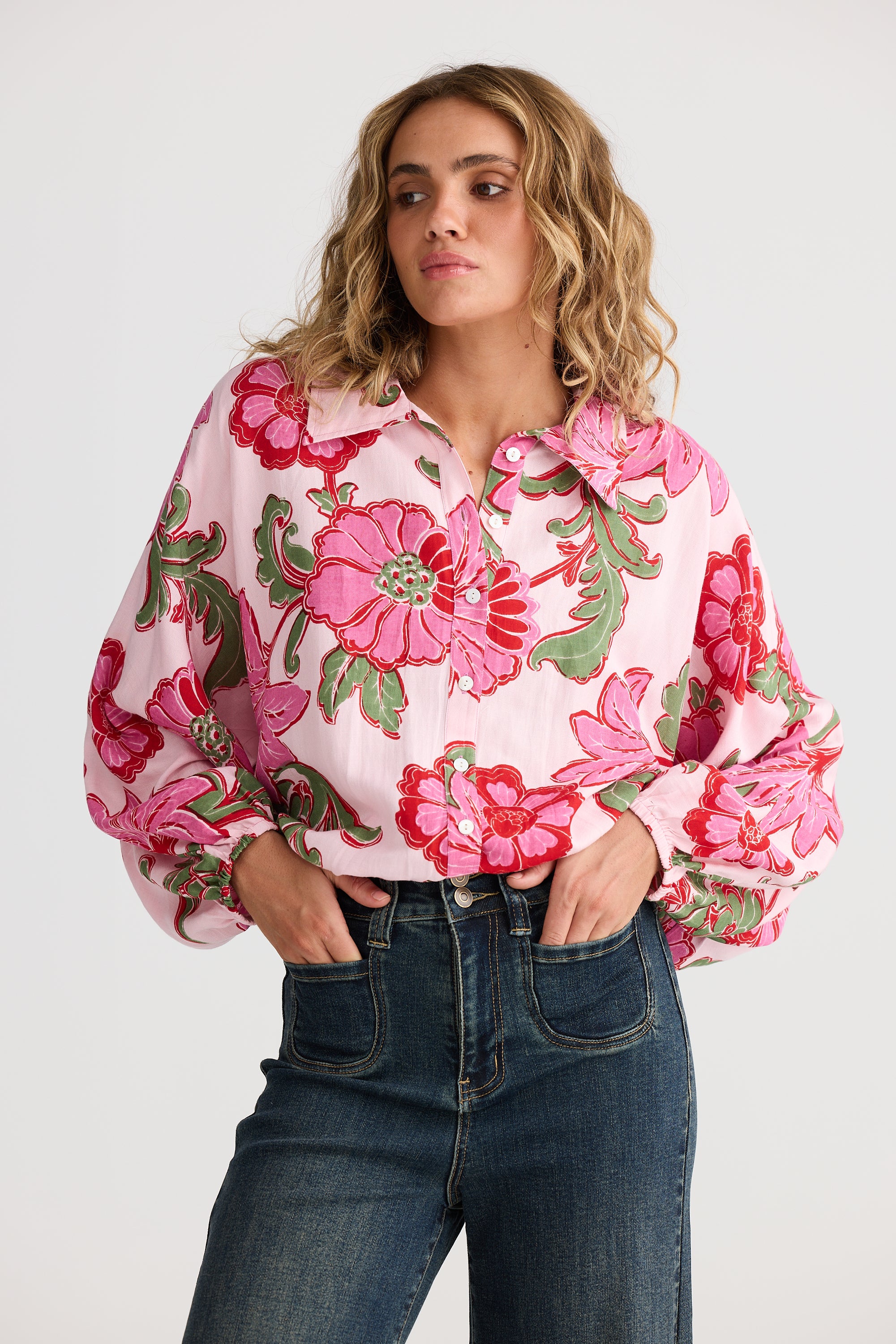 Hazel Shirt - Pink Ibiza-Tops-Talisman-The Bay Room