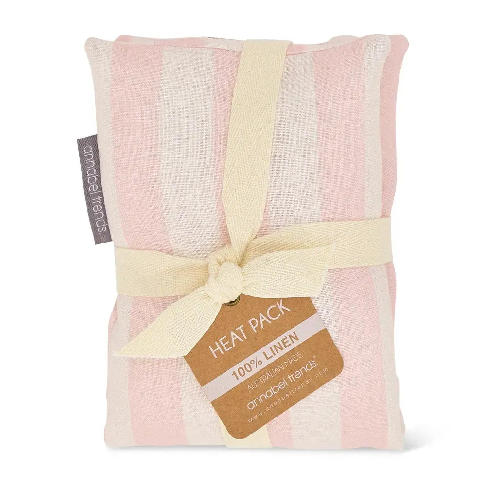 Heat Pillow - Linen - Pink Stripe-Beauty & Well-Being-Annabel Trends-The Bay Room