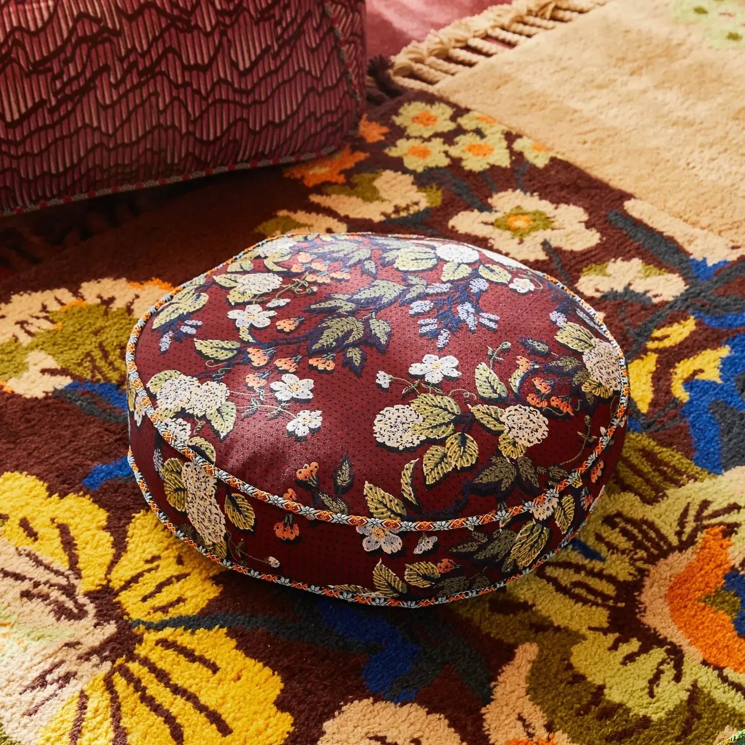 Heidi Jacquard Floor Cushion-Soft Furnishings-Sage & Clare-The Bay Room