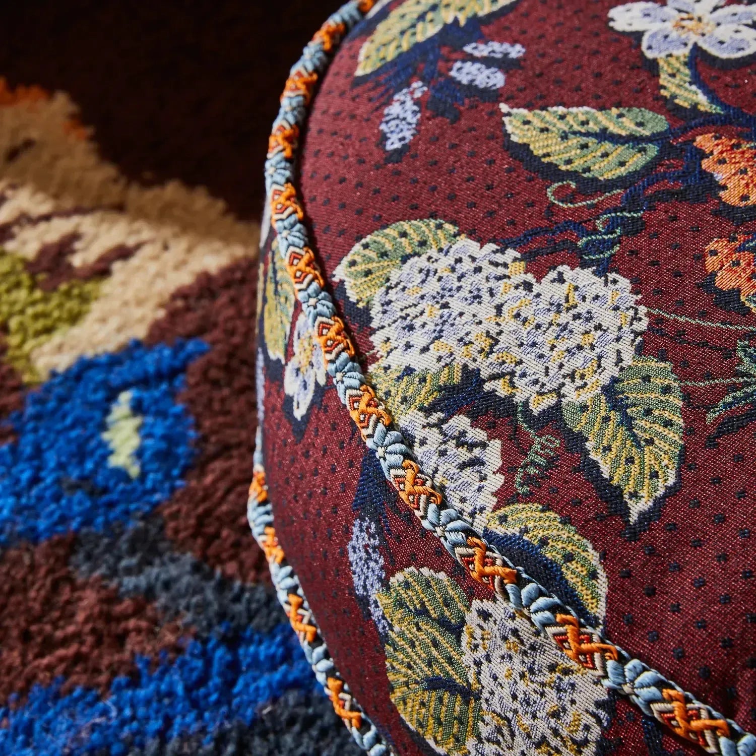 Heidi Jacquard Floor Cushion-Soft Furnishings-Sage & Clare-The Bay Room