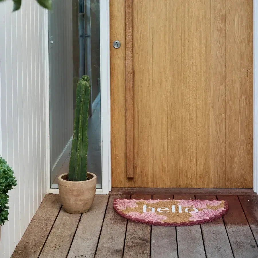Hello Arch Doormat 45x75cm-Floor Rugs & Doormats-Madras Link-The Bay Room