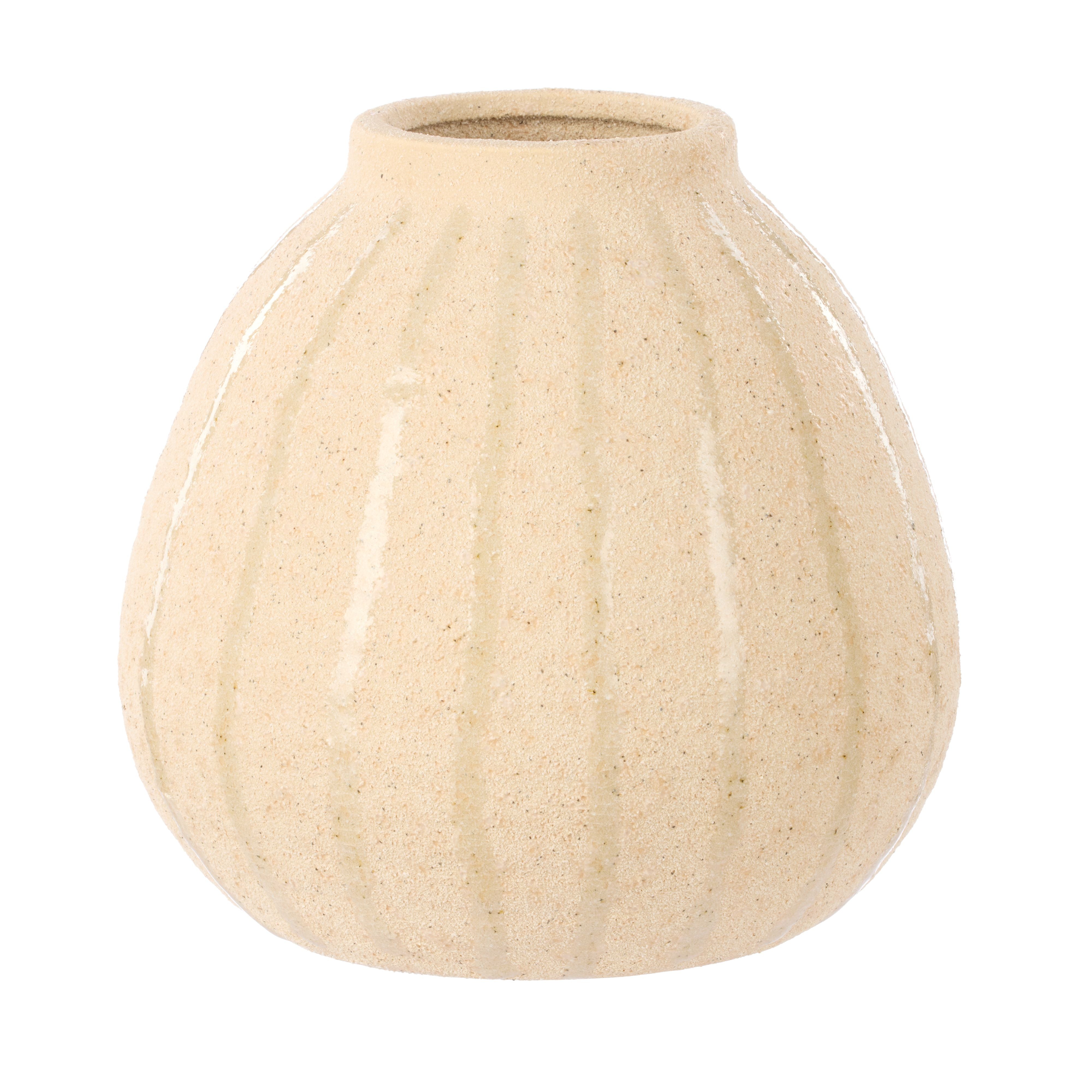Henry Vase 18.5x18.5x18cm White-Pots, Planters & Vases-Amalfi-The Bay Room