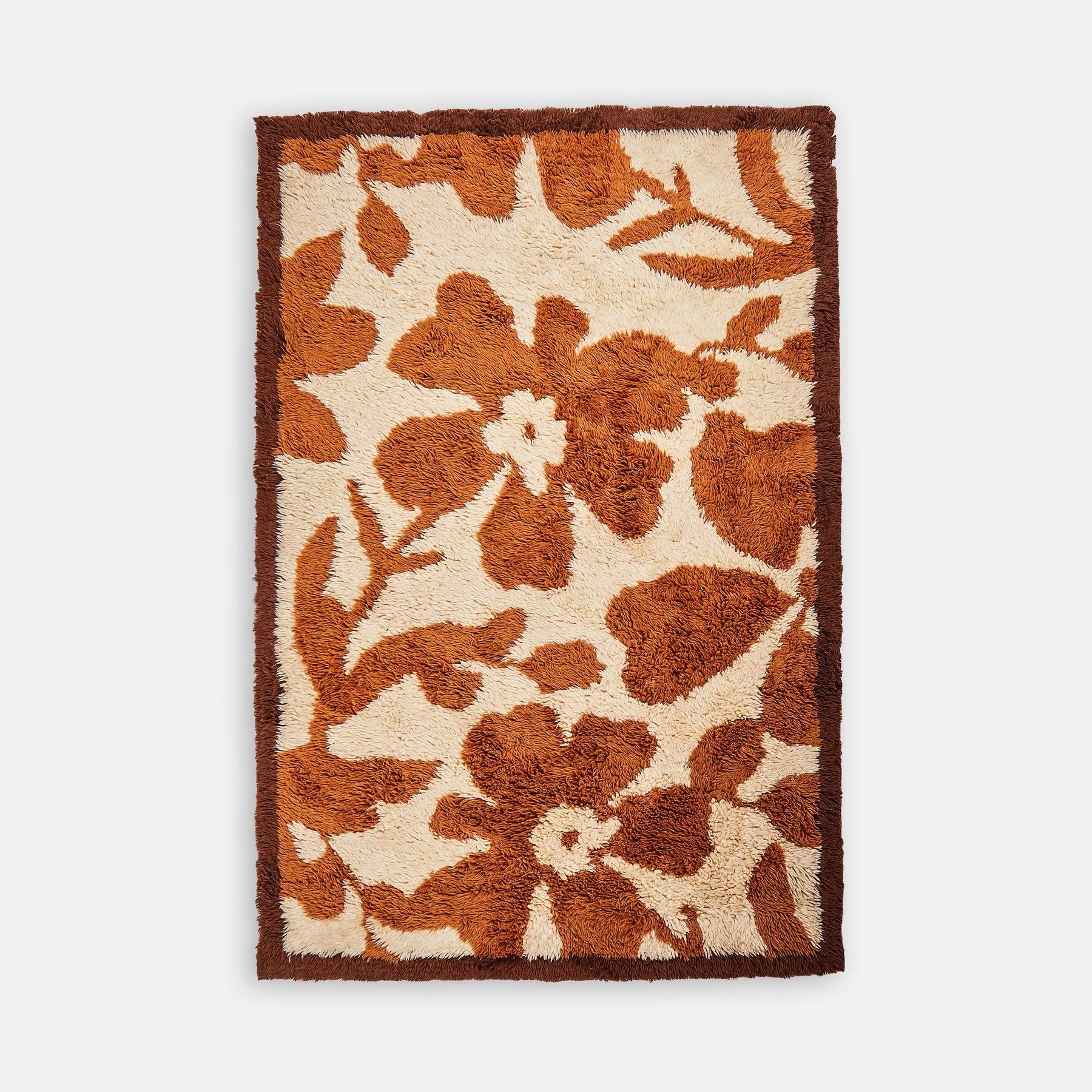 Hibiscus Cocoa Wool Rug-Floor Rugs & Doormats-Bonnie & Neil-Medium - 1.5m x 2.3m-The Bay Room