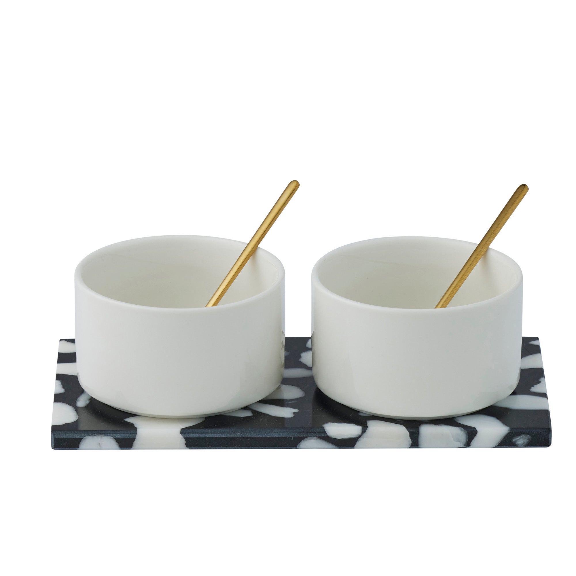 Hide 5pc Terrazzo Set 22x12x6.5cm Black/White-Dining & Entertaining-Coast To Coast Home-The Bay Room