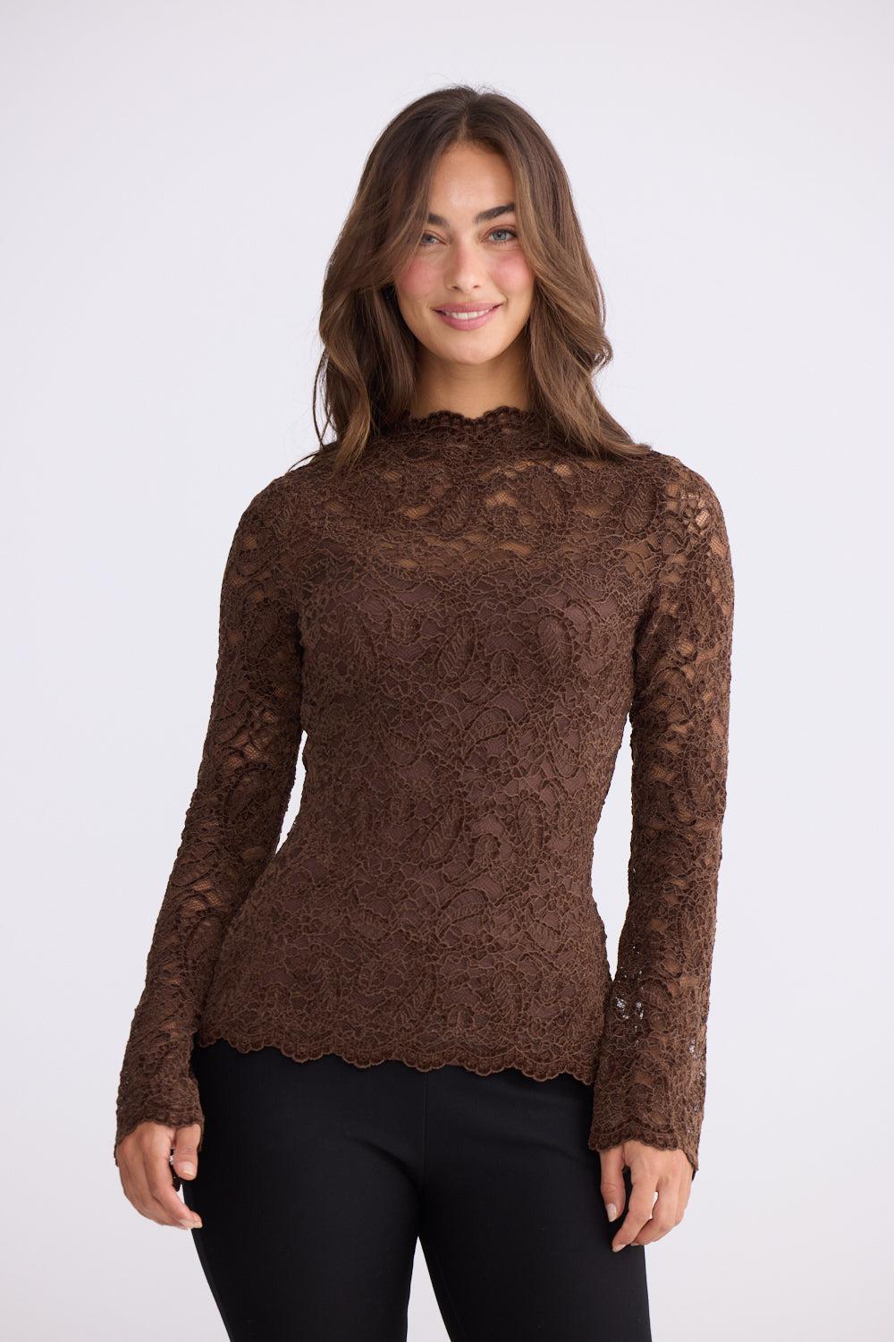 Hollis Top - Chocolate-Tops-Brave & True-The Bay Room