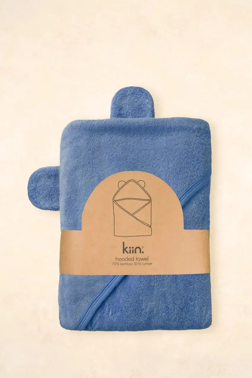 Hooded Towel - Blue Shadow-Nursery & Nurture-Kiin-The Bay Room