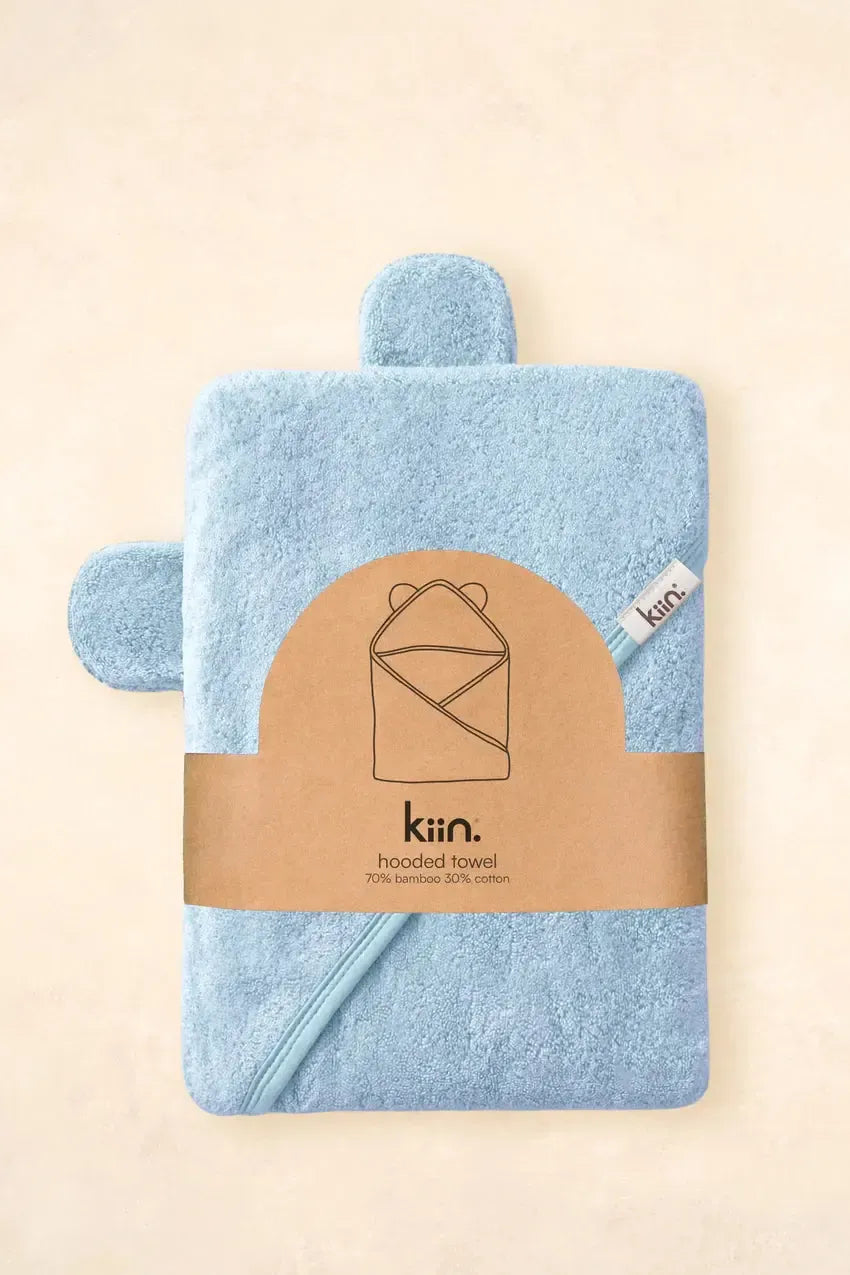 Hooded Towel - Sky-Nursery & Nurture-Kiin-The Bay Room