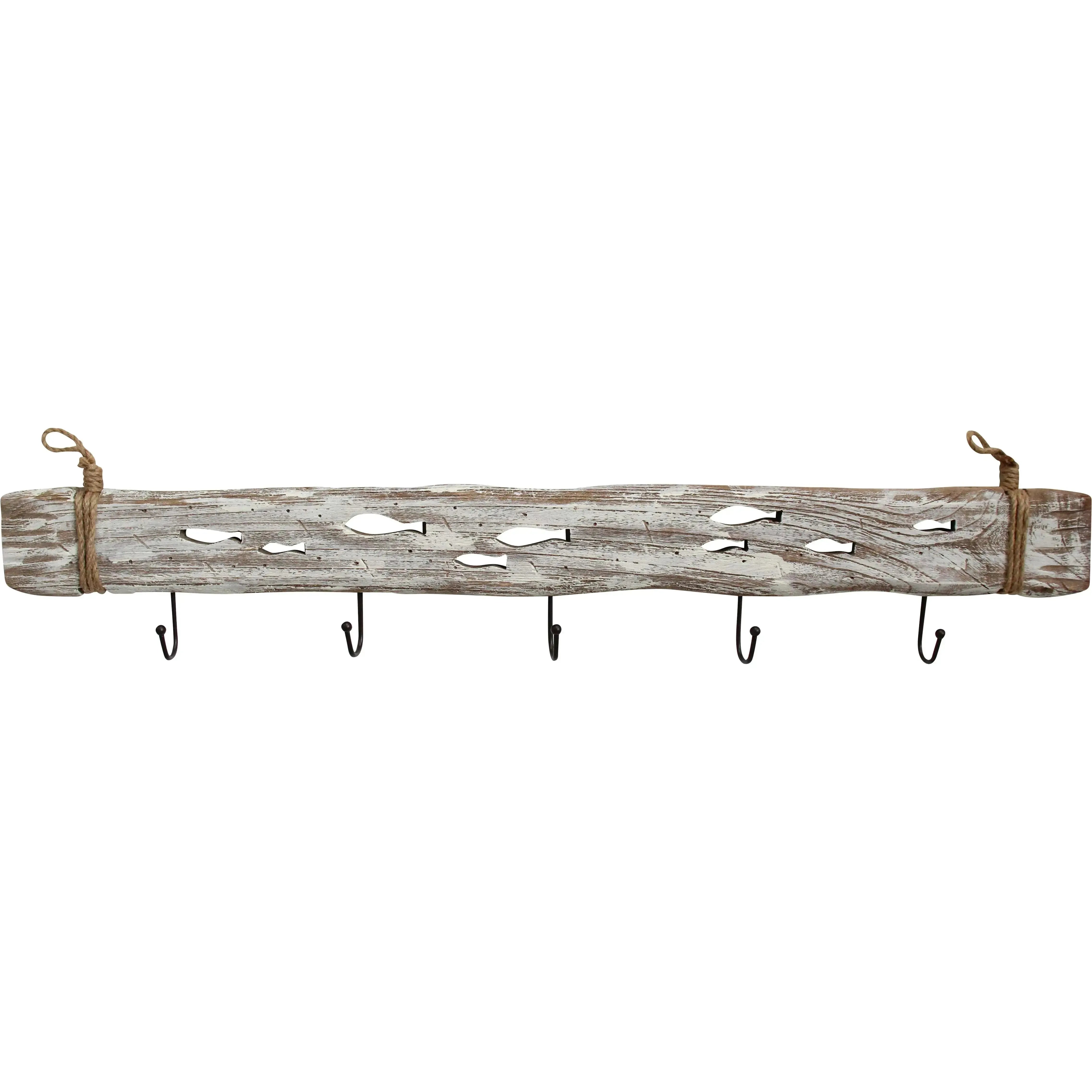 Hooks Salvaged Fish White-Wall Decor-Lavida-The Bay Room