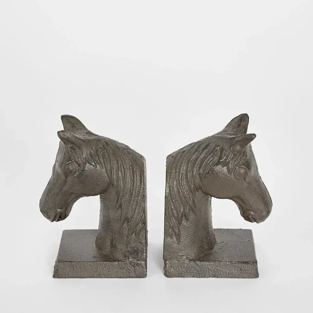 Horse Cast Iron Bookends-Decor Items-Florabelle-The Bay Room