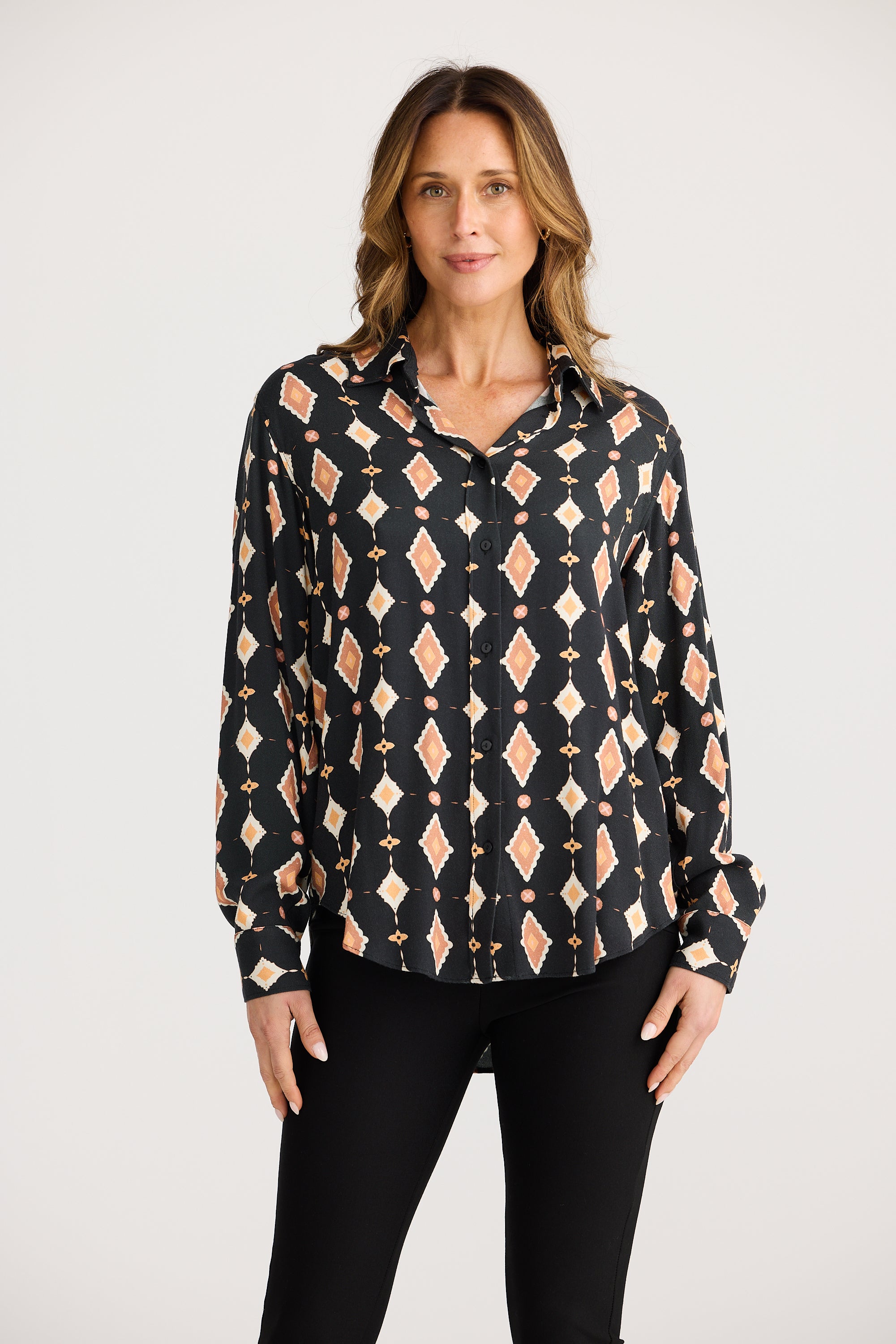 Hunter Shirt - Casablanca Tile-Tops-Brave & True-The Bay Room