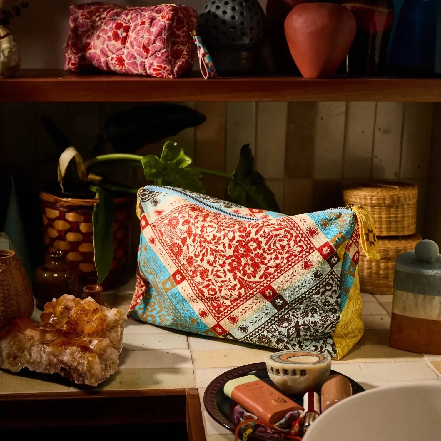 Indiana Cosmetic Bag-Soft Furnishings-Sage & Clare-The Bay Room