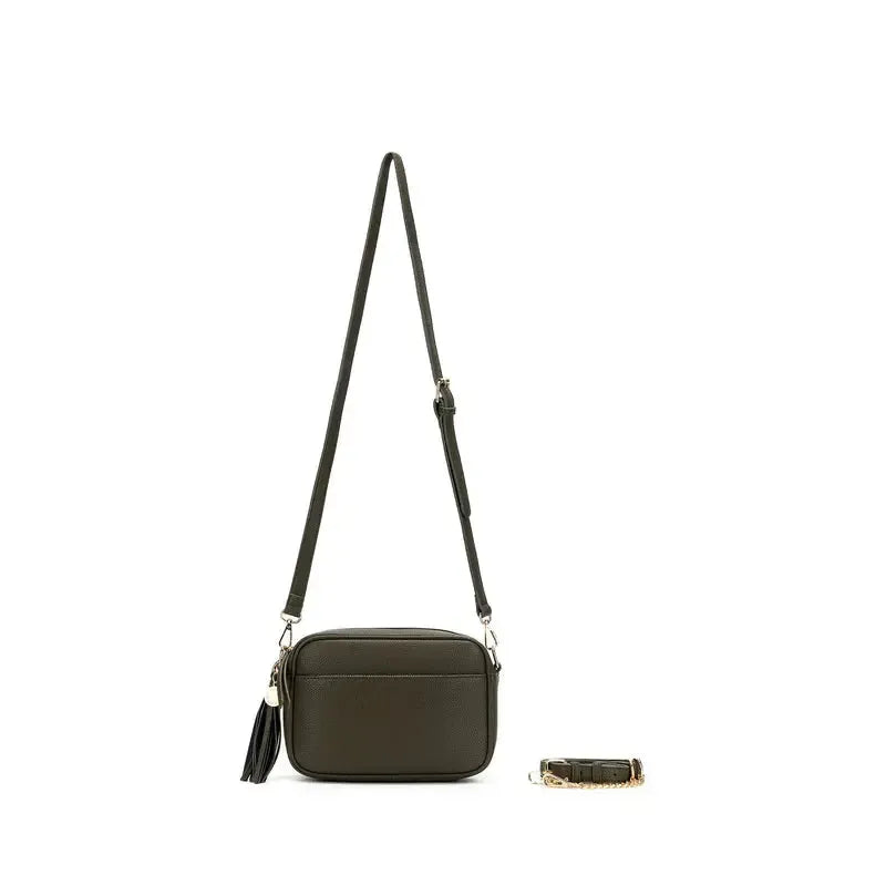 Indie Dark Olive Crossbody Bag-Bags & Clutches-Black Caviar Designs-The Bay Room