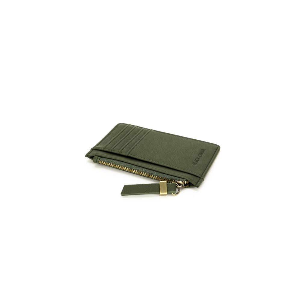 Ines Dark Olive Card Holder/Coin Purse-Bags & Clutches-Black Caviar Designs-The Bay Room