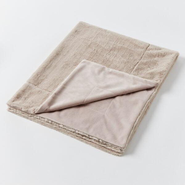 Inka Faux Fur Baby Blanket - Beige-Nursery & Nurture-Pilbeam Living-The Bay Room