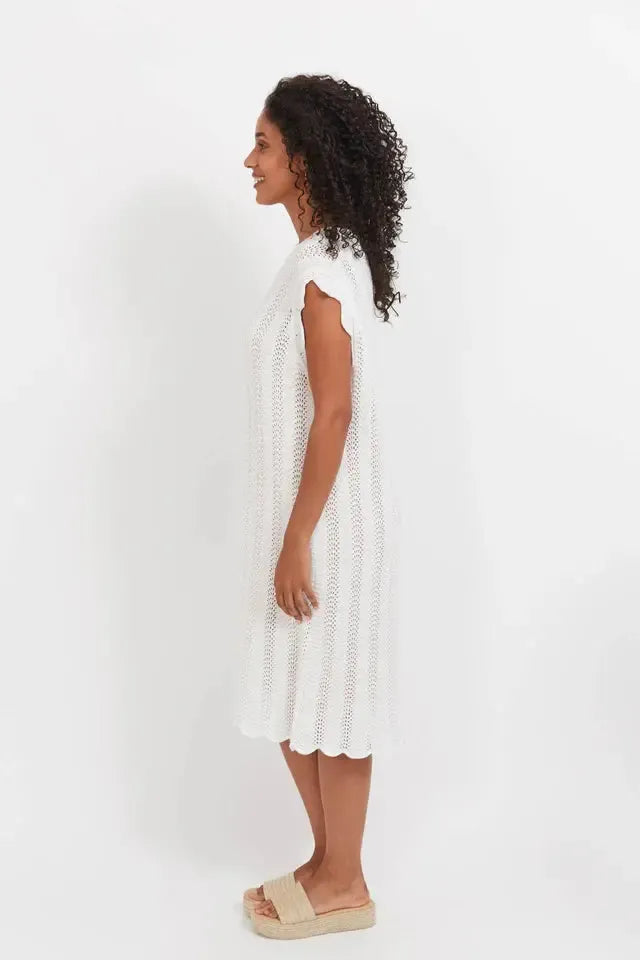 Jamaica Knit Dress - White-Dresses-Haven-The Bay Room