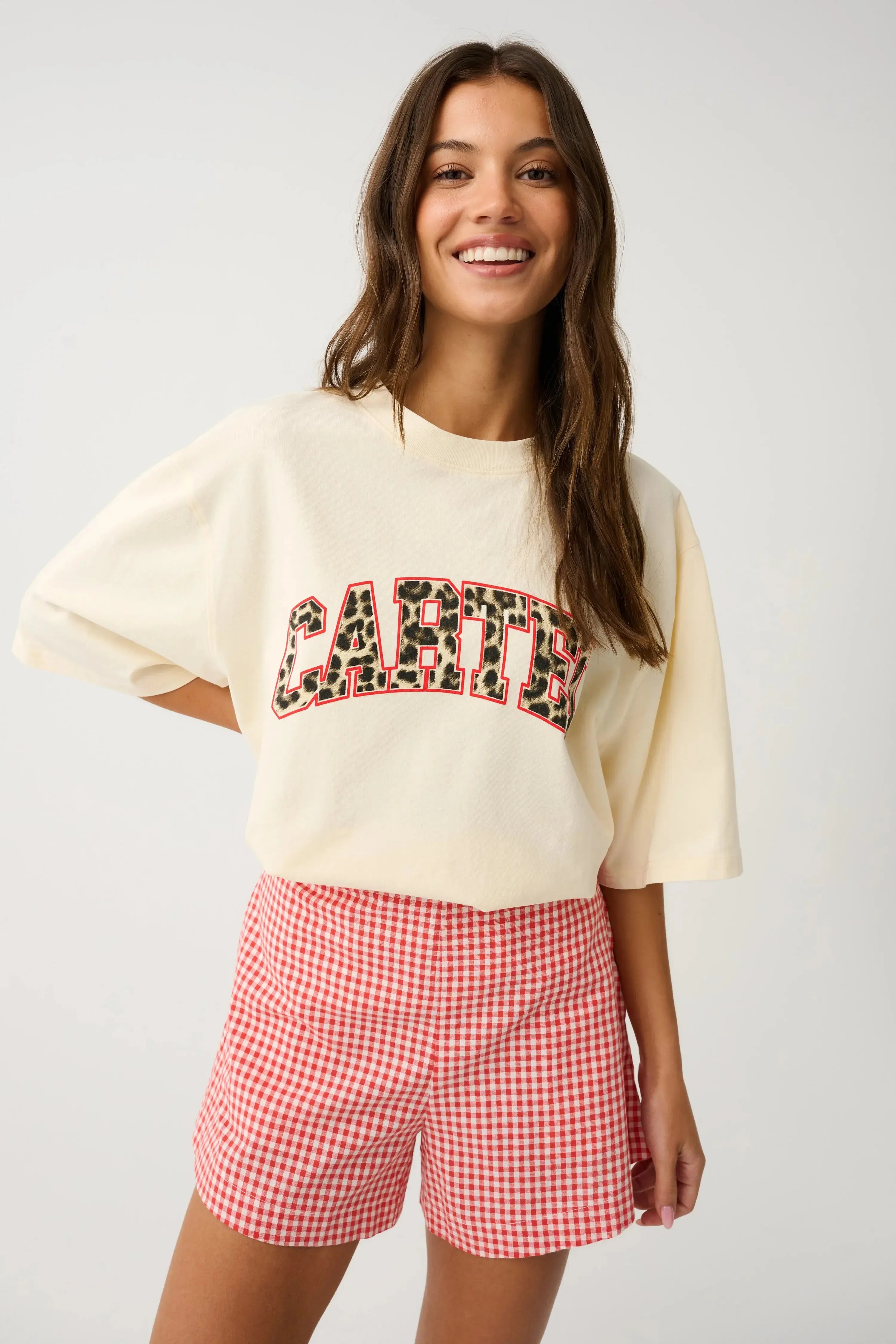 Jeana Tee - Buttermilk Leopard-Tops-Cartel & Willow-The Bay Room