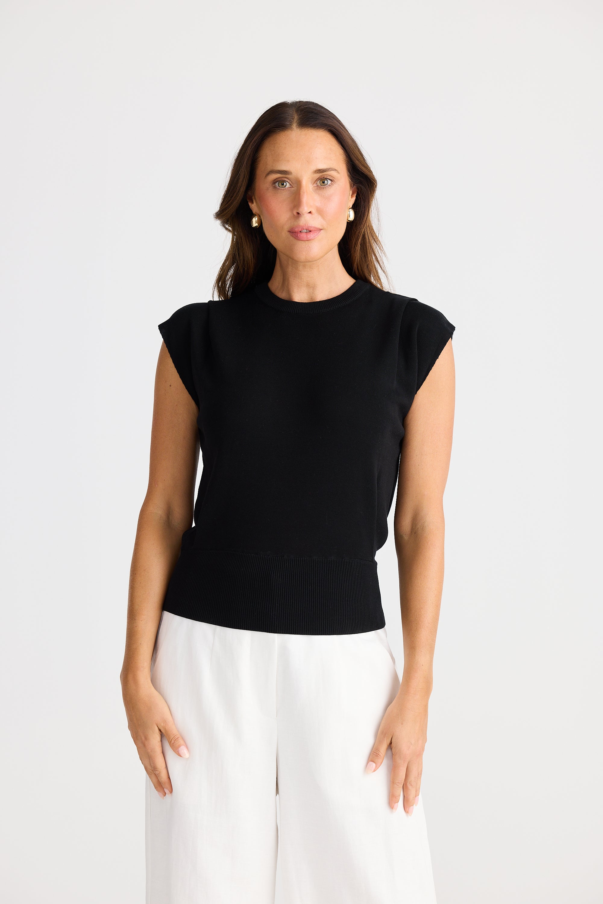 Jordi Knit Top - Black-Tops-Brave & True-The Bay Room