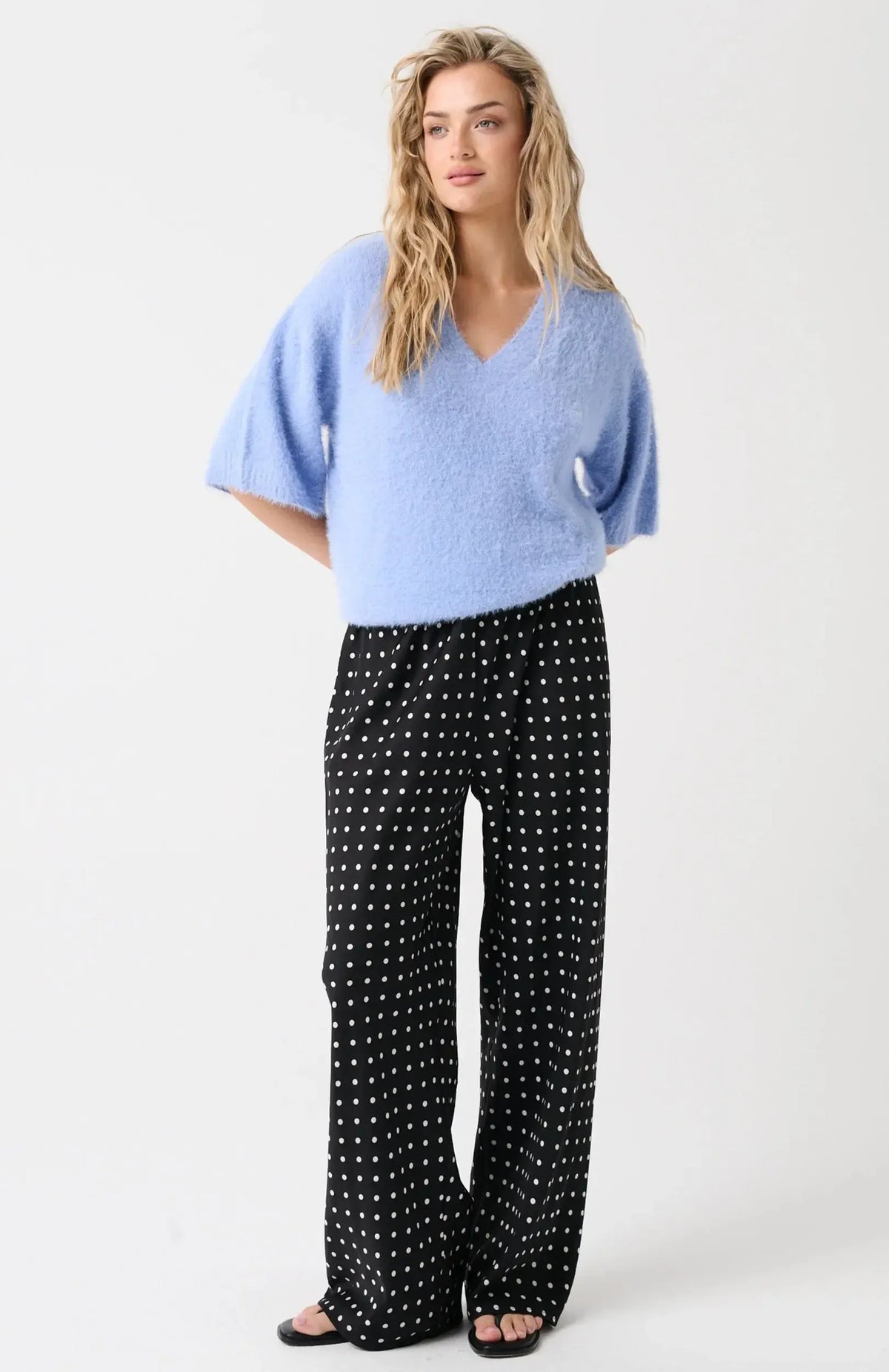 Jude Bias Pant - Black Spot-Pants-Cartel & Willow-The Bay Room