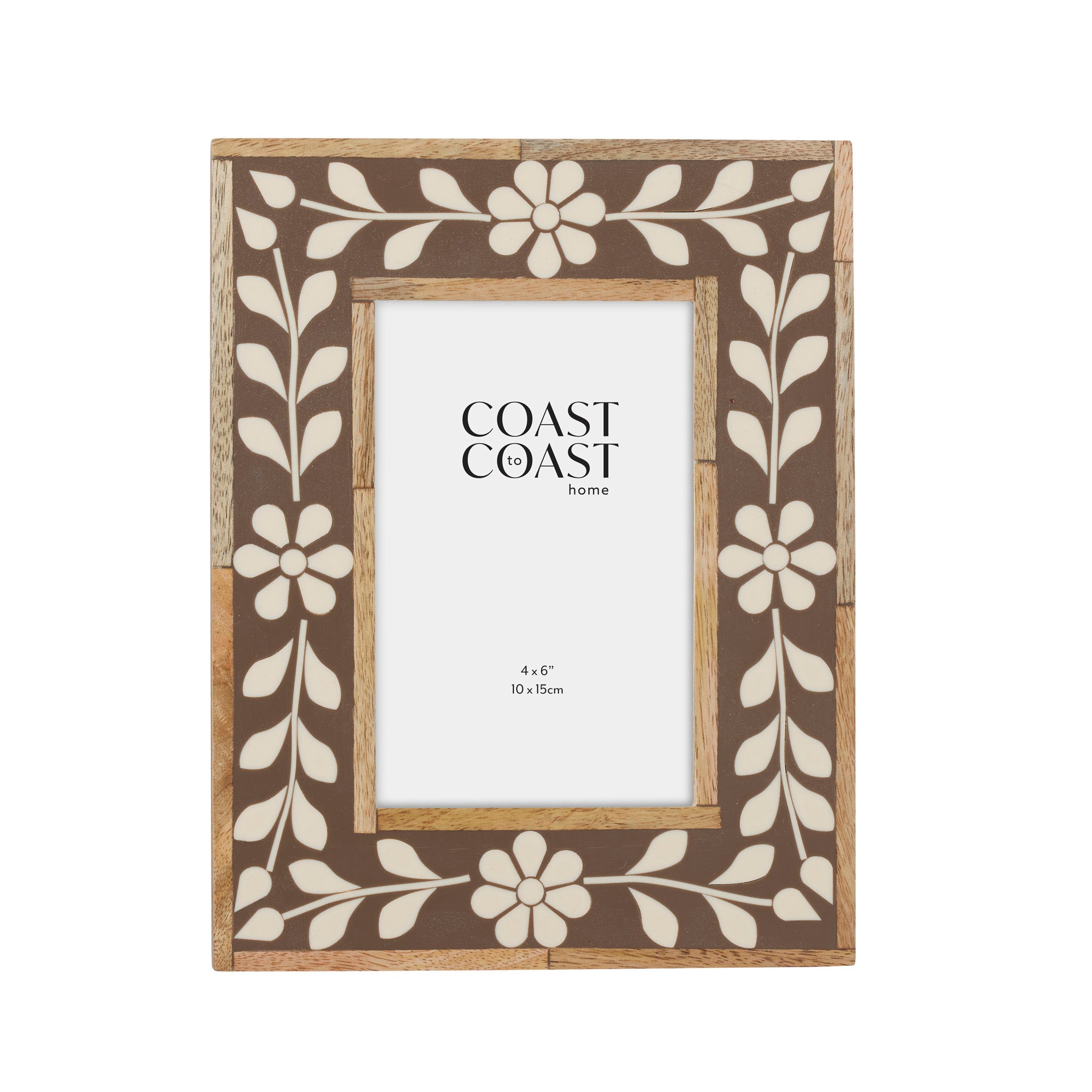 Judith Wood/Resin 4x6" Frame 18x23cm Brown-Decor Items-Coast To Coast Home-The Bay Room