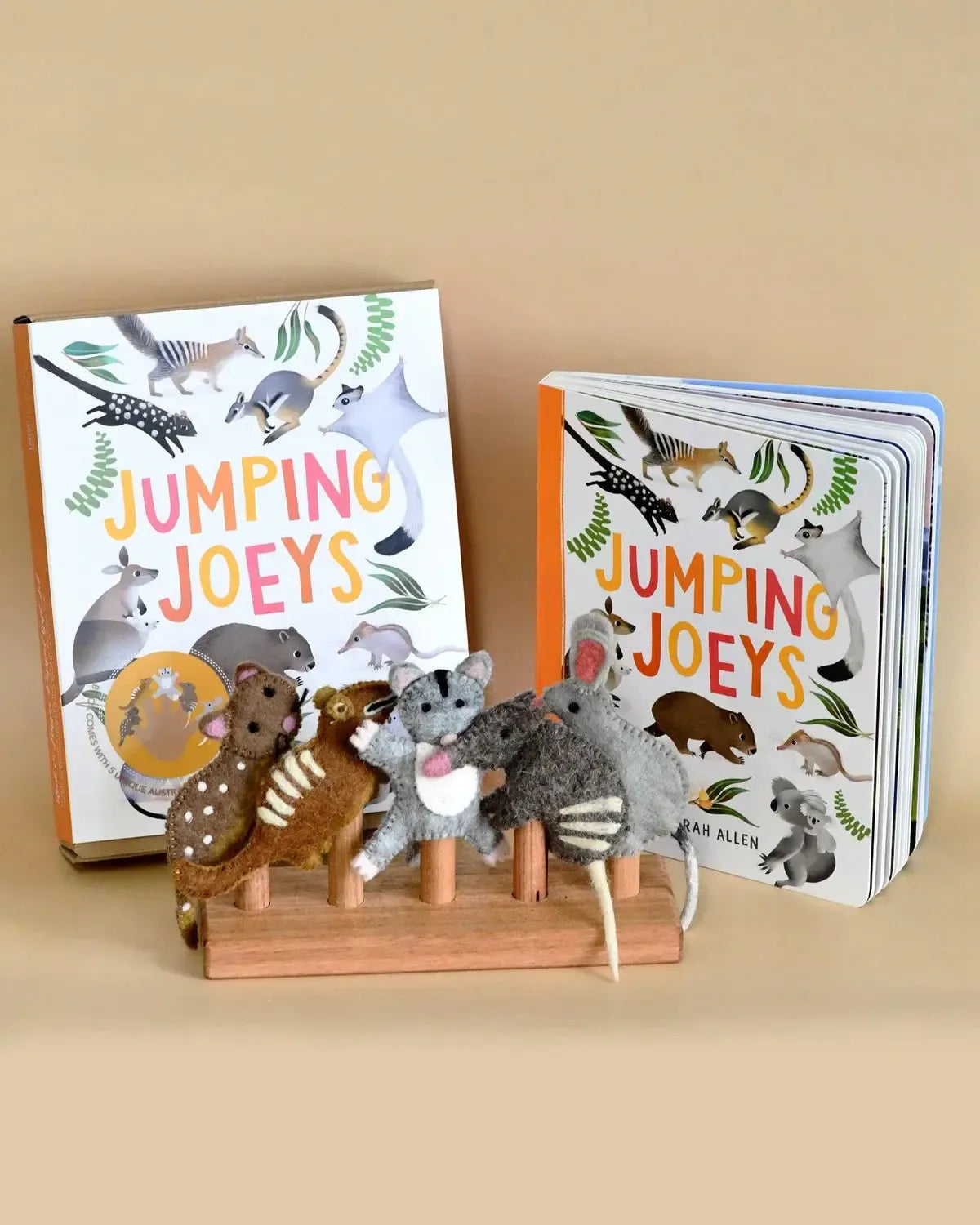 Jumping Joeys Finger Puppets and Book Set by Sarah Allen-Toys-Tara Treasures-The Bay Room
