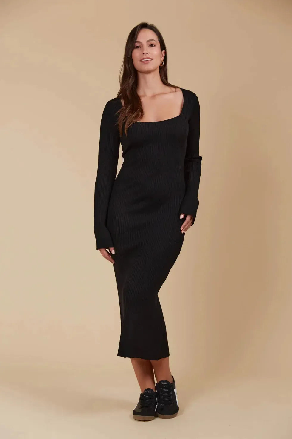 Juno Knit Dress - Onyx-Dresses-Isle Of Mine-The Bay Room