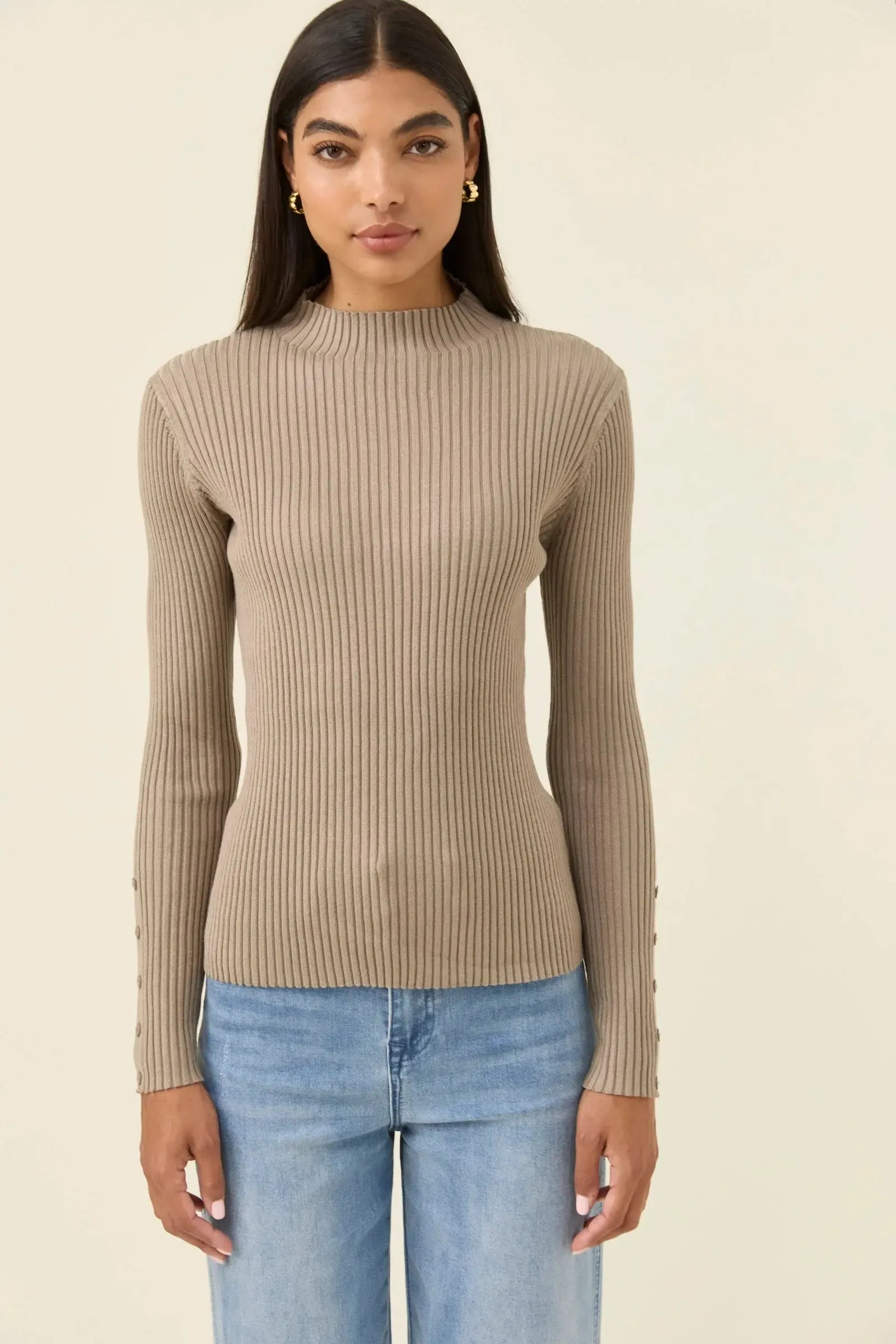 Juno Knit Top - Stone-Isle Of Mine-The Bay Room